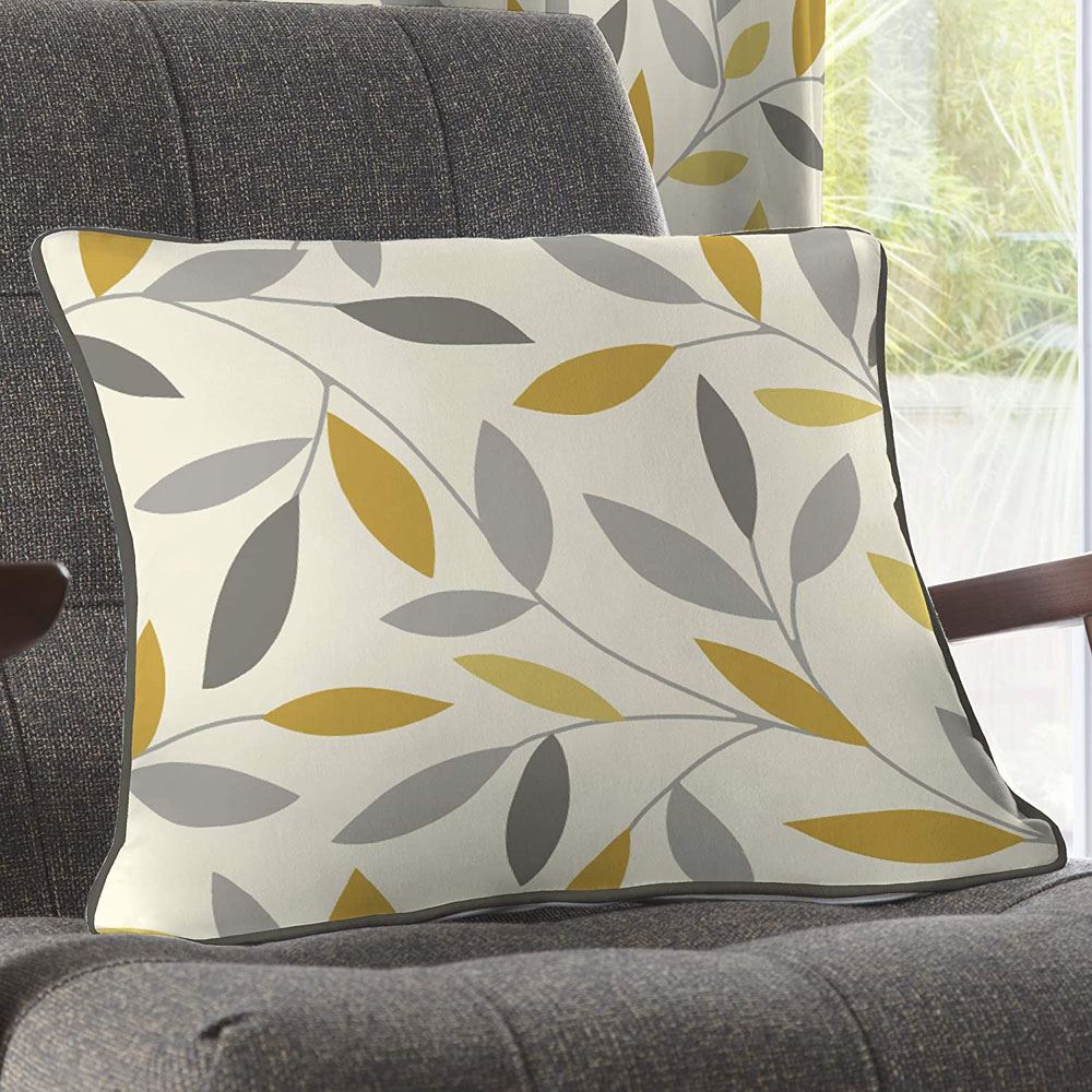 Fusion Beechwood Leaf Trail 100% Cotton Cushion Cover, 43 x 43 Cm
