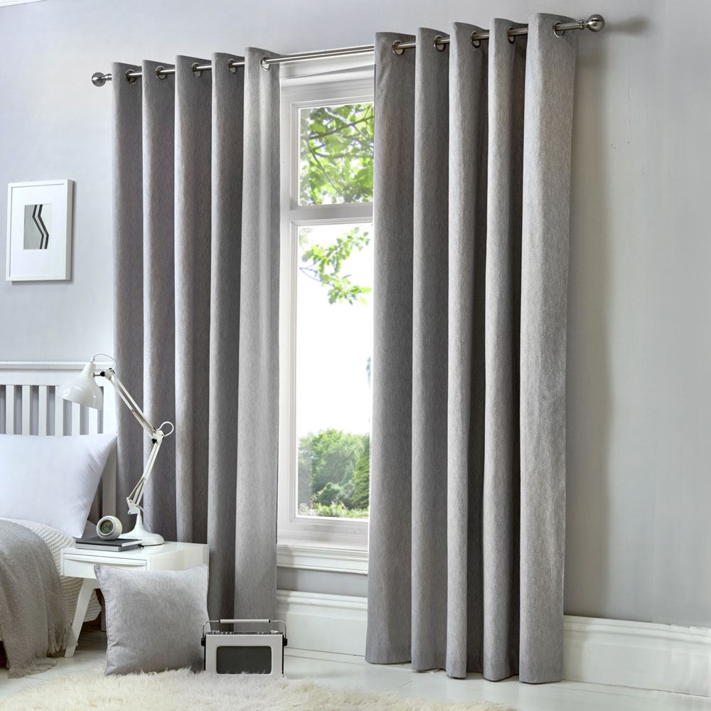 Fusion Sorbonne 100% Cotton Eyelet Lined Curtains