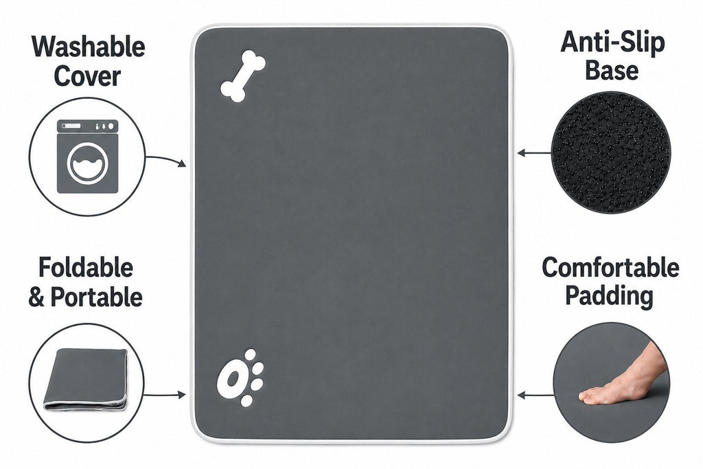 Night Zone Super Soft Bone & Paw Pet Bed Mat