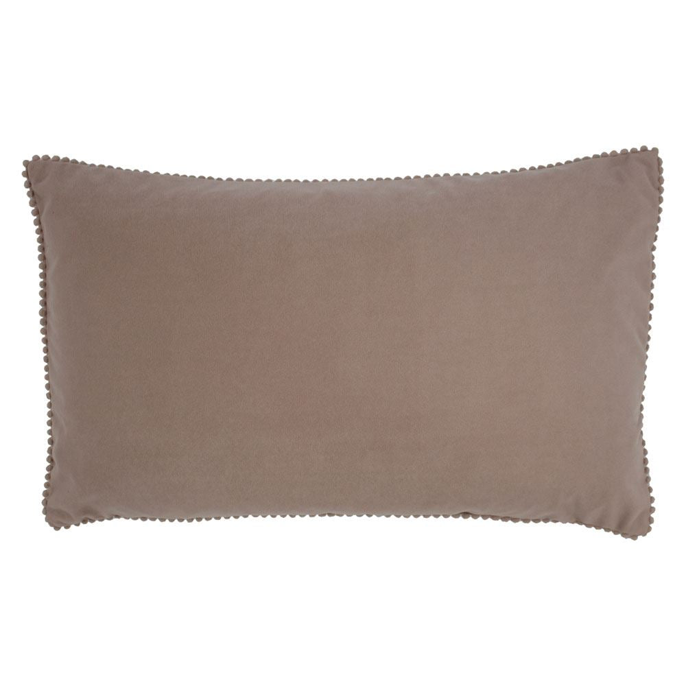 Furn Cosmo Velvet Mini Pom Pom Trim Cushion Cover