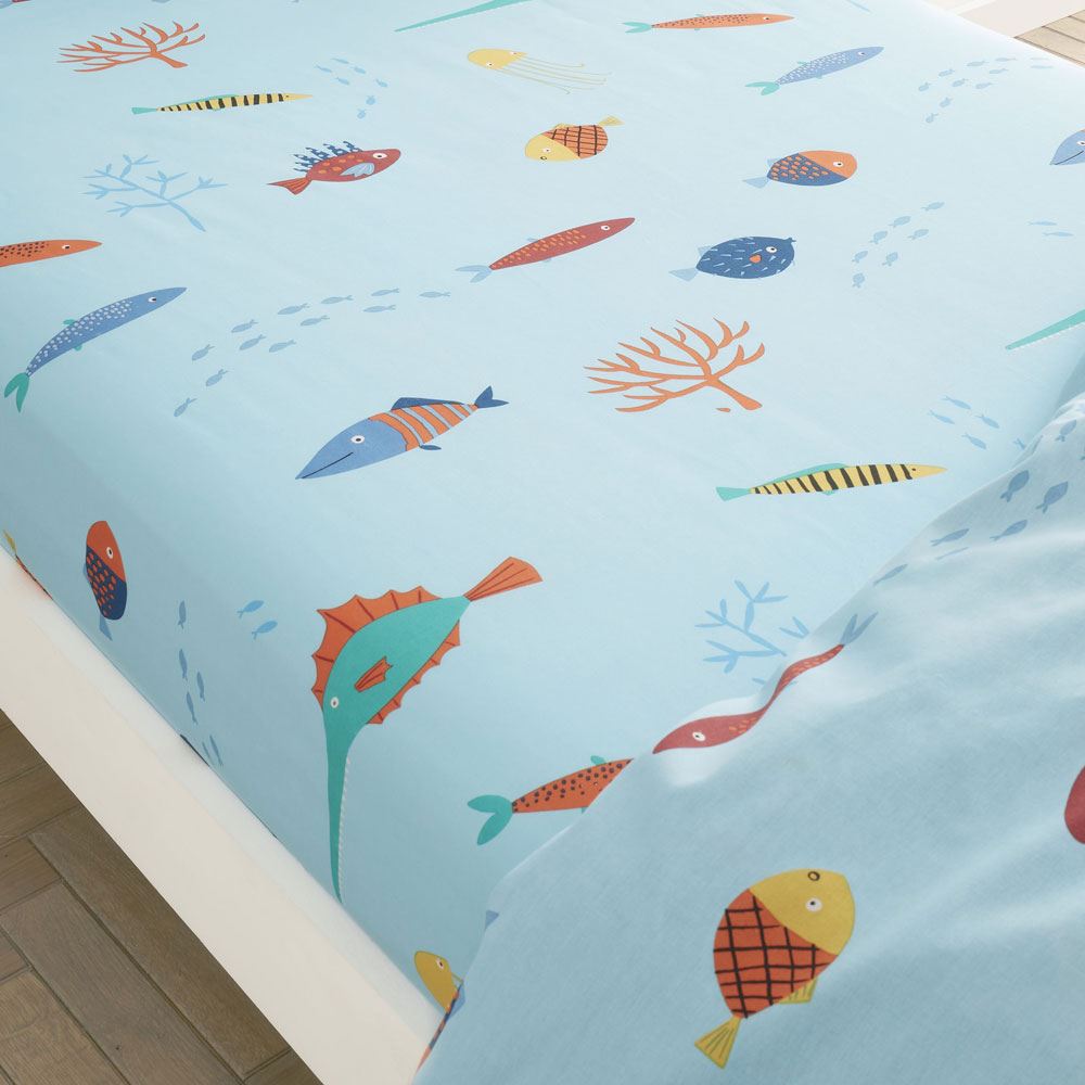 Catherine Lansfield Ocean Life Easy Care Fitted Sheet
