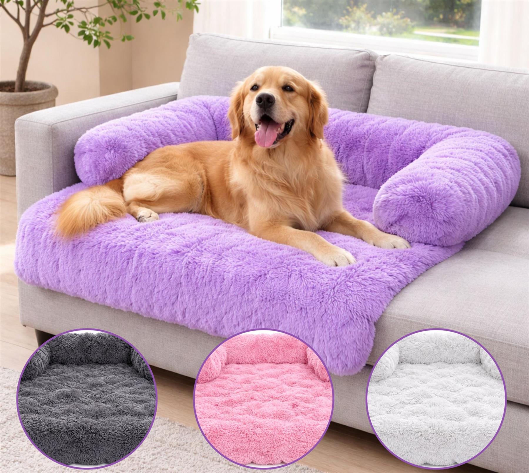 Night Zone Super Soft Plush Square Sofa Pet Bed