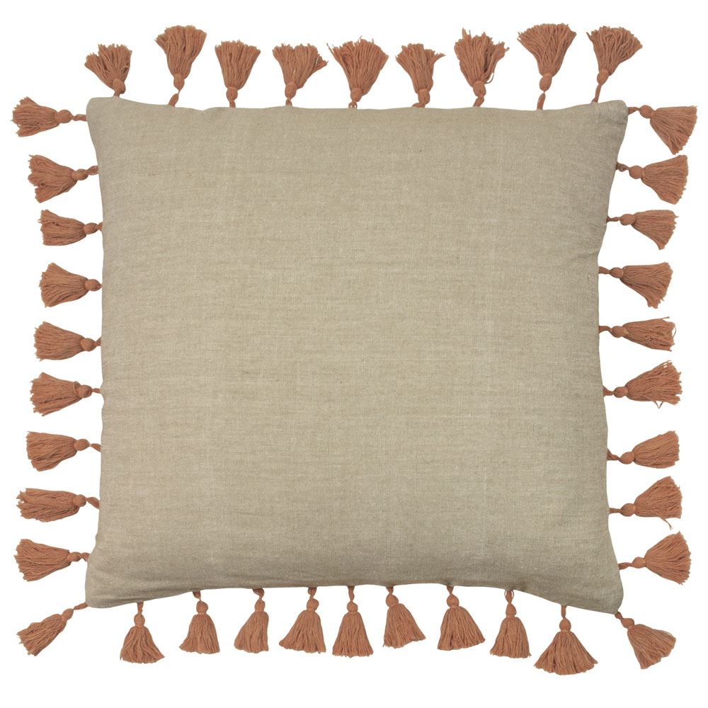 Furn Dune 100% Cotton Chambray Tasselled Cushion Cover