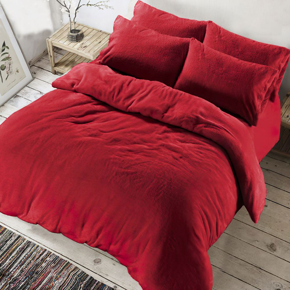Night Zone Super Soft Teddy Fleece Warm & Cosy Duvet Cover Set