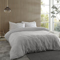 Catherine Lansfield Chevron Clipped Jacquard Duvet Cover Set