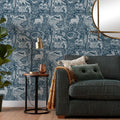 Furn Winter Woods Animal Printed Wallpaper