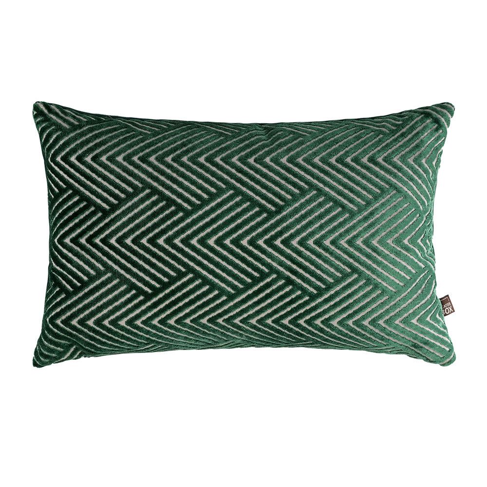 Scatter Box Vesper Geometric Cut Velvet Feather Filled Cushion