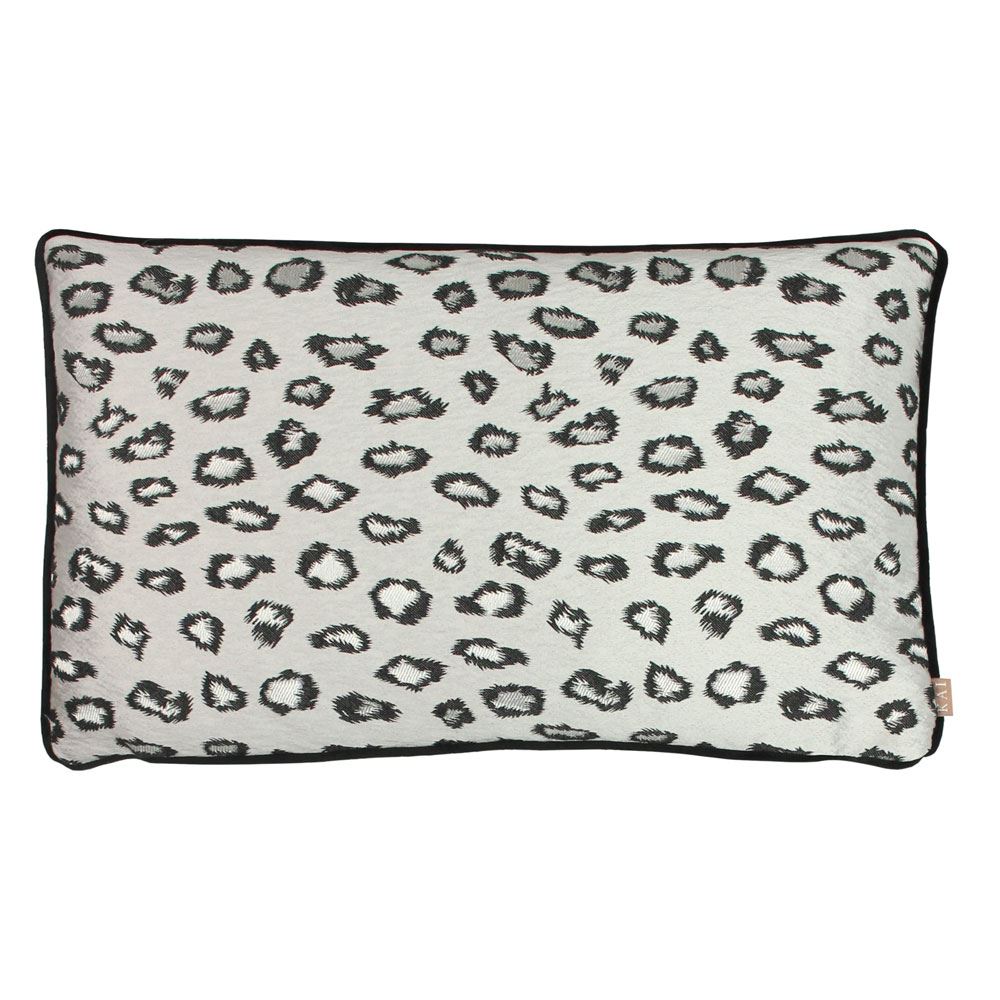 Kai Faline Leopard Print Velvet Piped Edge Cushion Cover