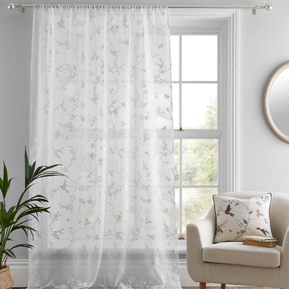 Dreams & Drapes Darnley Woven Slot Top Voile Curtain Panel