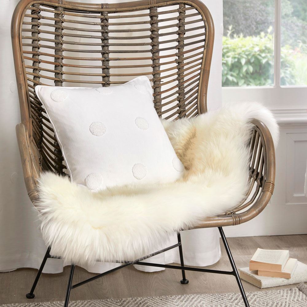 Appletree Boutique Zara Tufted Spots 100% Cotton Piped Edge Filled Cushion