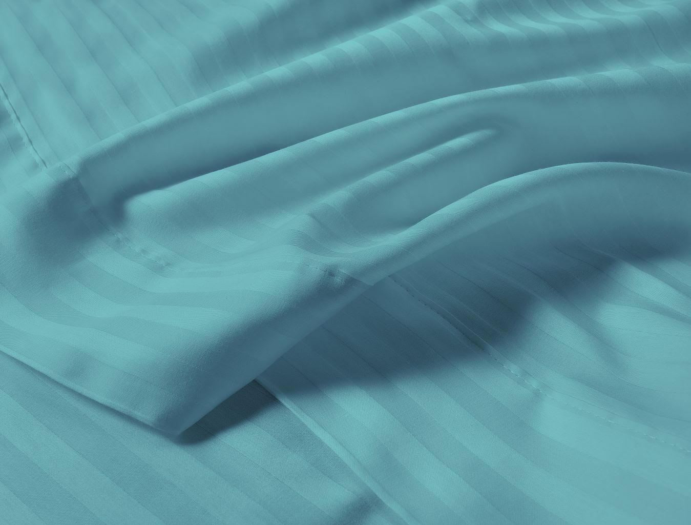 Night Zone Satin Stripe 100% Cotton 250 Thread Count Flat Sheet