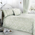 Dreams & Drapes Jasmine Floral Woven Jacquard Quilted Bedspread