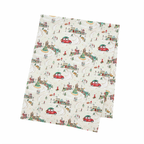 Catherine Lansfield Christmas Town 100% Cotton Tablecloth