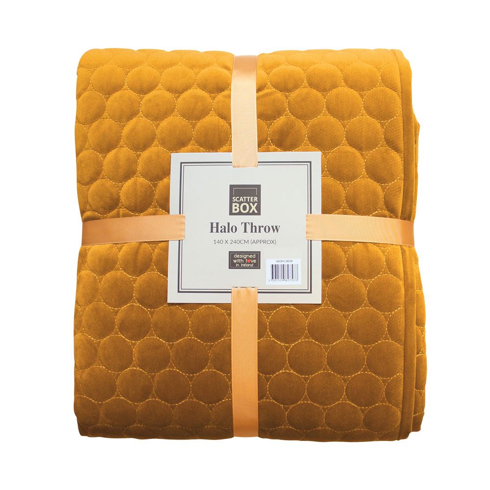 Scatter Box Halo Embroidered Velour Bedspread