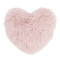 Catherine Lansfield Cuddly Deep Pile Shaggy Faux Fur Fleece 3D Heart Shaped Filled Cushion