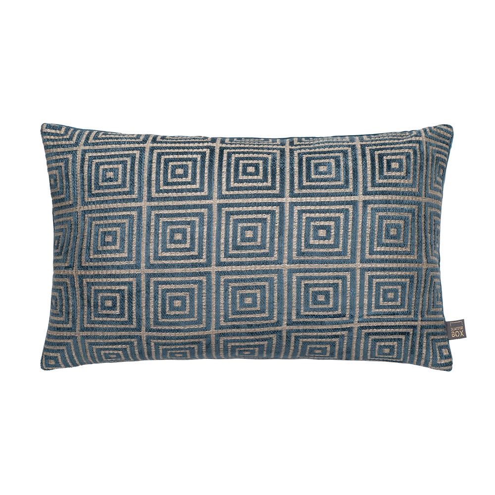 Scatter Box Mosaic Woven Geometric Feather Filled Cushion