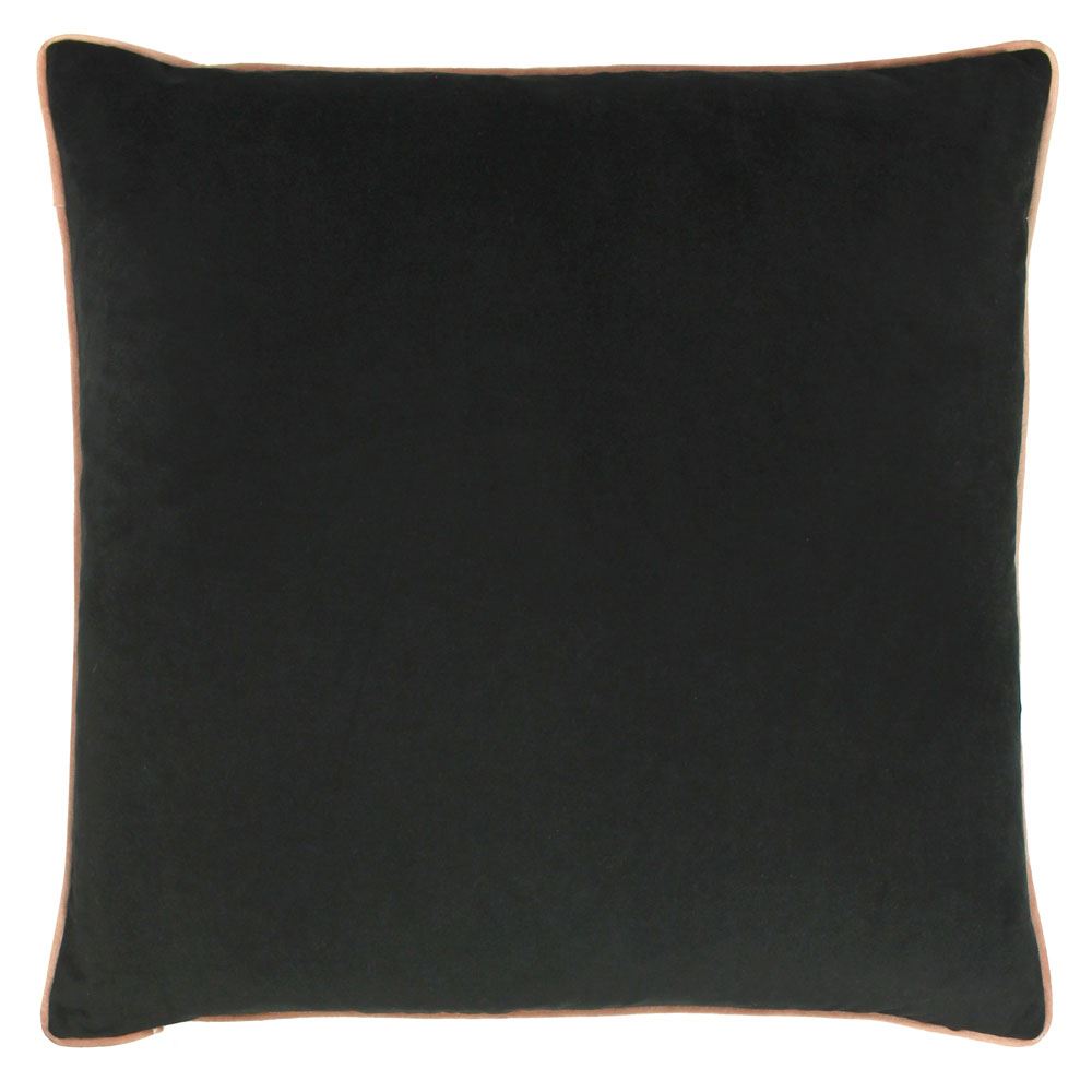 Riva Paoletti Meridian Faux Velvet Piped Cushion Cover