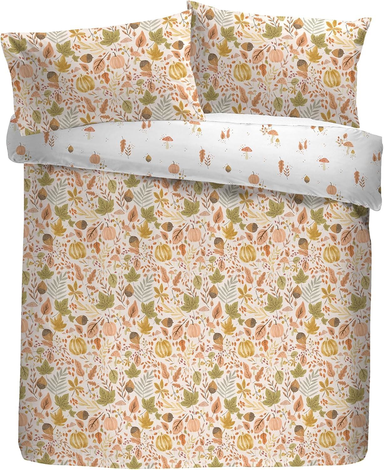 Dreams & Drapes Design Autumn Foliage Easy Care Reversible Duvet Cover Set