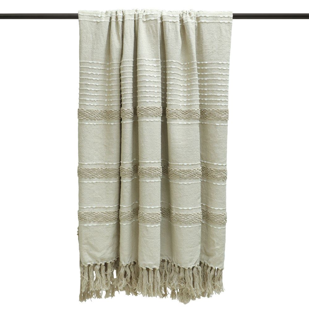 Furn Sundown Tufted 100% Cotton Fringed Throw