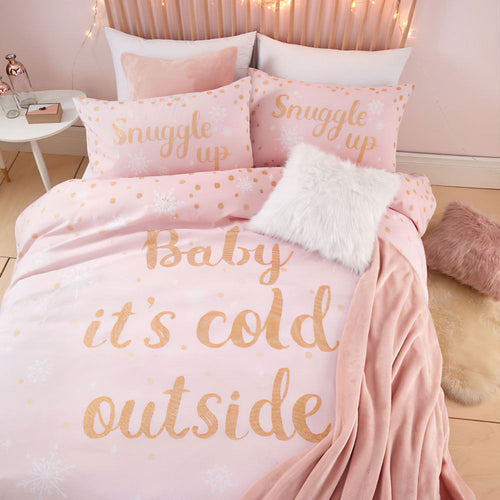 Catherine Lansfield Christmas Baby It's Cold Outside Easy Care Duvet Cover Set