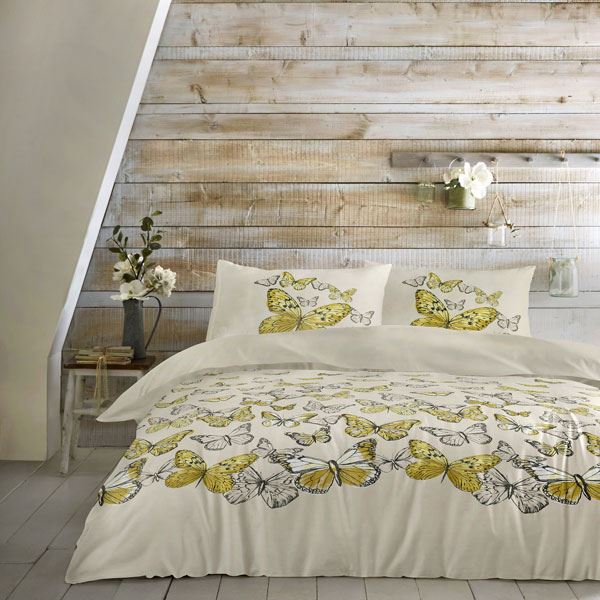 Dreams & Drapes Mariposa Butterfly Easy Care Duvet Cover Set