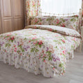Belledorm Delphine Floral Print Frilled Duvet Cover Set, Multi, Single