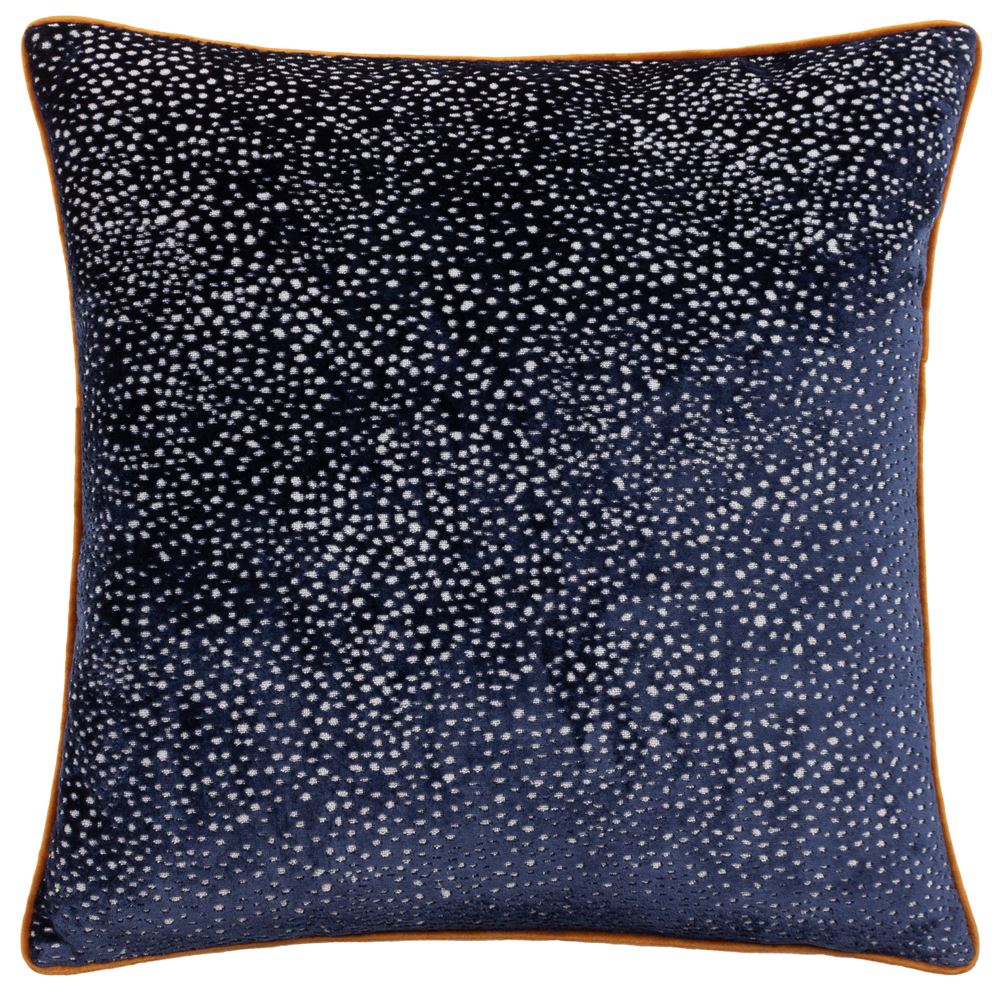 Paoletti Estelle Spotted Cut Velvet Piped Edge Cushion Cover