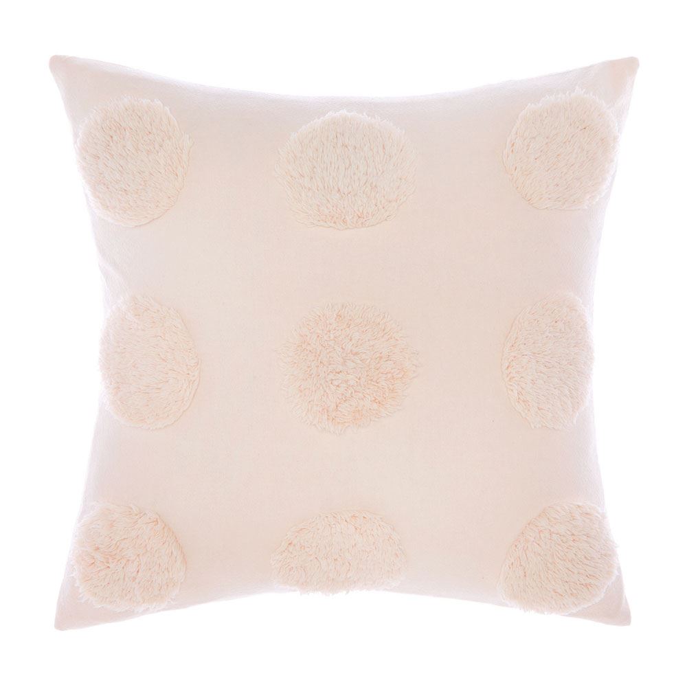 Linen House Haze Chenille Tufted Polka Dot 100% Cotton Cushion Cover