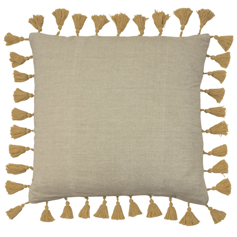 Furn Dune 100% Cotton Chambray Tasselled Cushion Cover