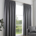 Fusion Galaxy Plain Dyed Triple Woven Thermal Pencil Pleat Lined Curtains