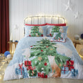 Fusion Christmas Winter Friends Easy Care Duvet Cover Set, Green