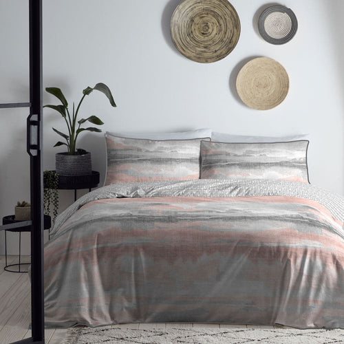 Appletree Loft Landscape Watercolour Print Reversible 100% Cotton Duvet Cover Set