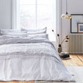 Bianca Cotton Soft Aztec 100% Cotton 200 Thread Count Embroidered Quilted Bedspread, White, 200 x 200 Cm