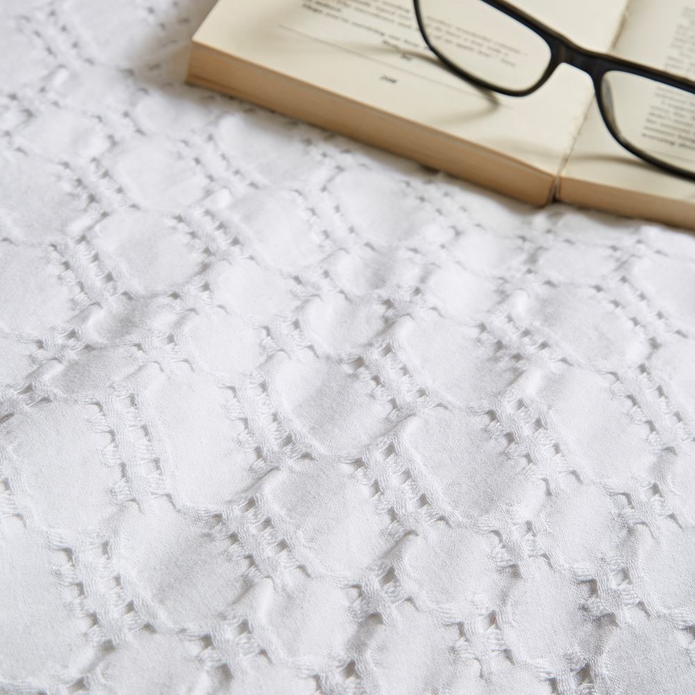 Bianca Waffle Circles Textured 100% Cotton Duvet Cover and Pillowcase Set