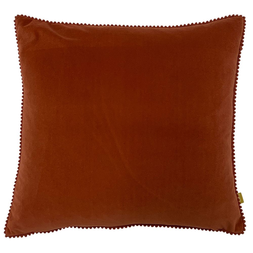 Furn Cosmo Velvet Mini Pom Pom Trim Cushion Cover
