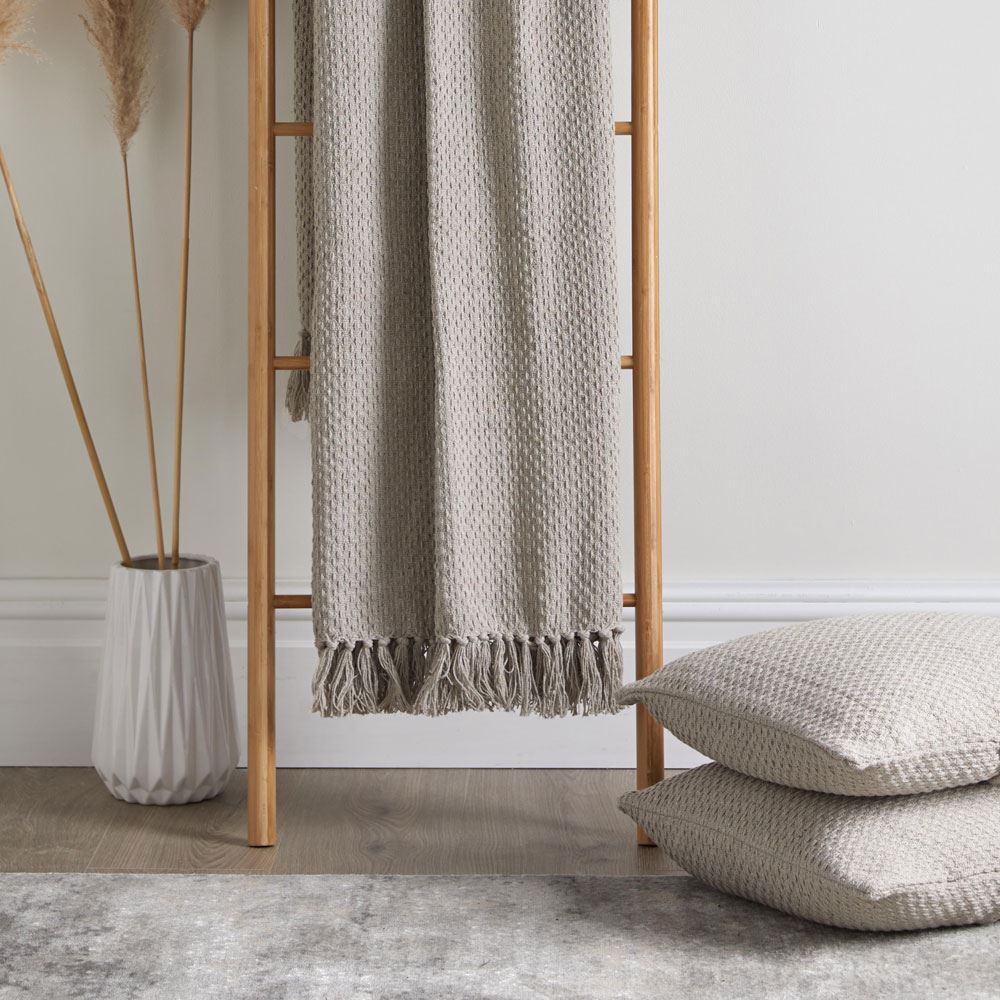 Drift Home Hayden Textured Weave Eco-Friendly 100% Recycled Cotton Throw