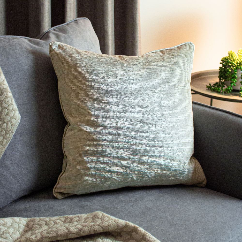 Paoletti Stella Embossed Texture Luxe Velvet Piped Cushion Cover