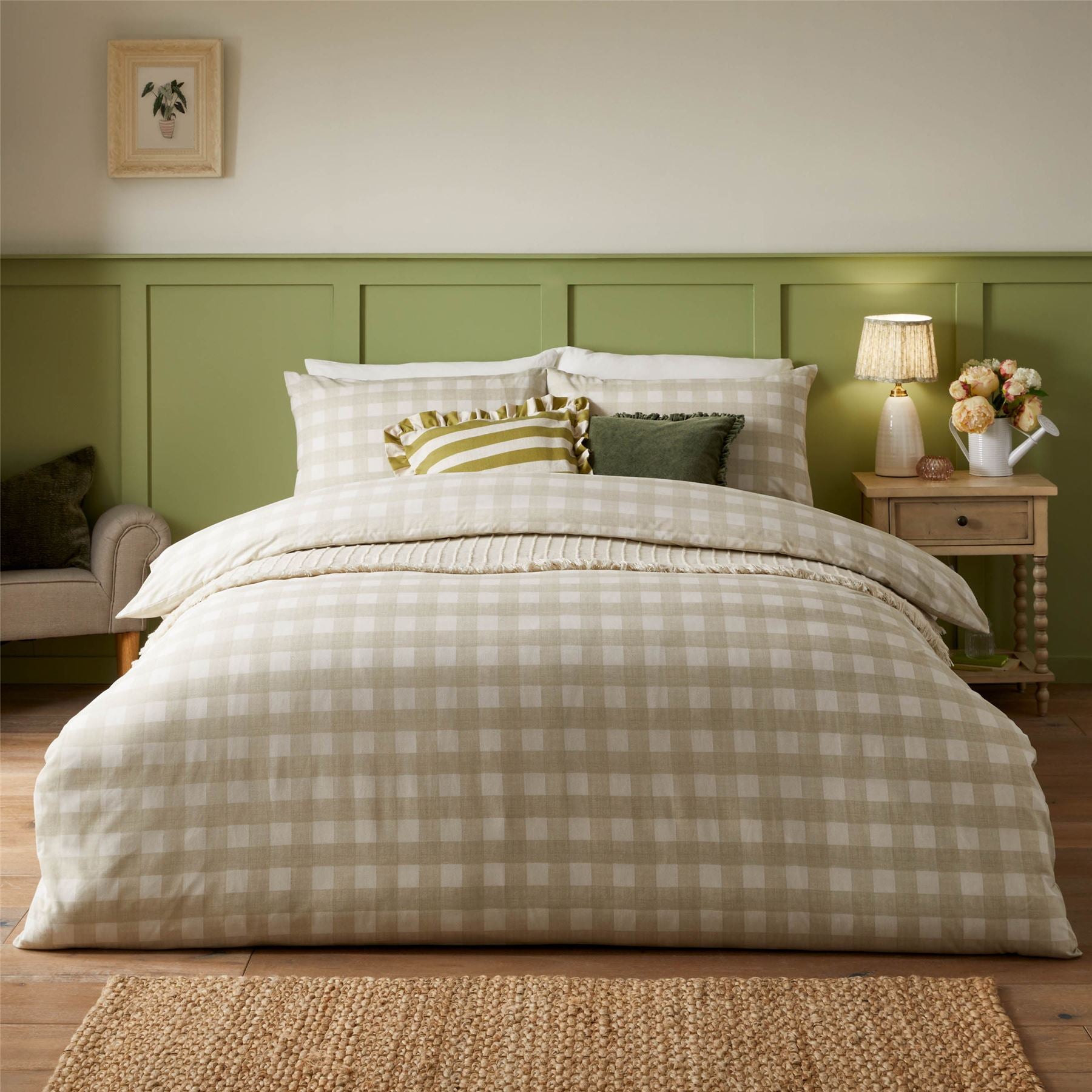 Furn Hartford Check Easy Care Reversible Duvet Cover Set