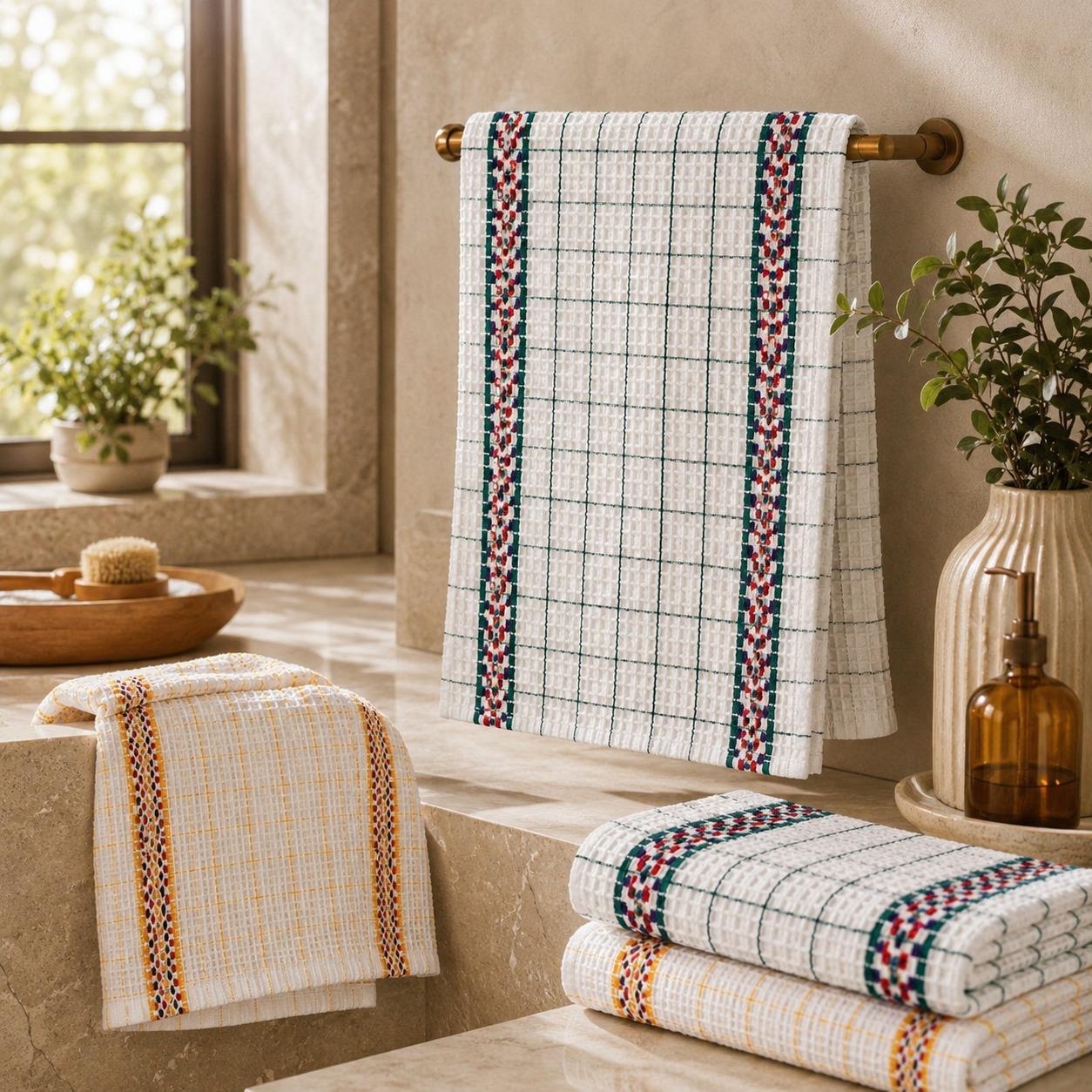 Night Zone Pack of 2 Hawai Tea Towels 100% Cotton