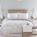 Drift Home Kierra Minimalist Leaf Sustainable Eco-Friendly Reversible Duvet Cover Set