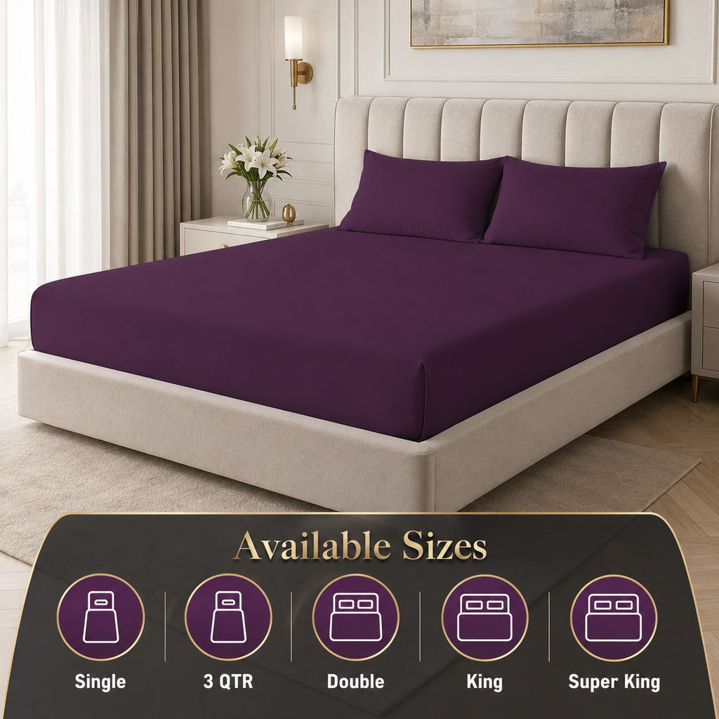 Night Zone Easy-care extra deep fitted sheets