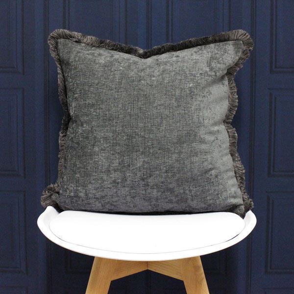 Riva Paoletti Astbury Fringed Chenille Cushion Cover, 50 x 50 Cm