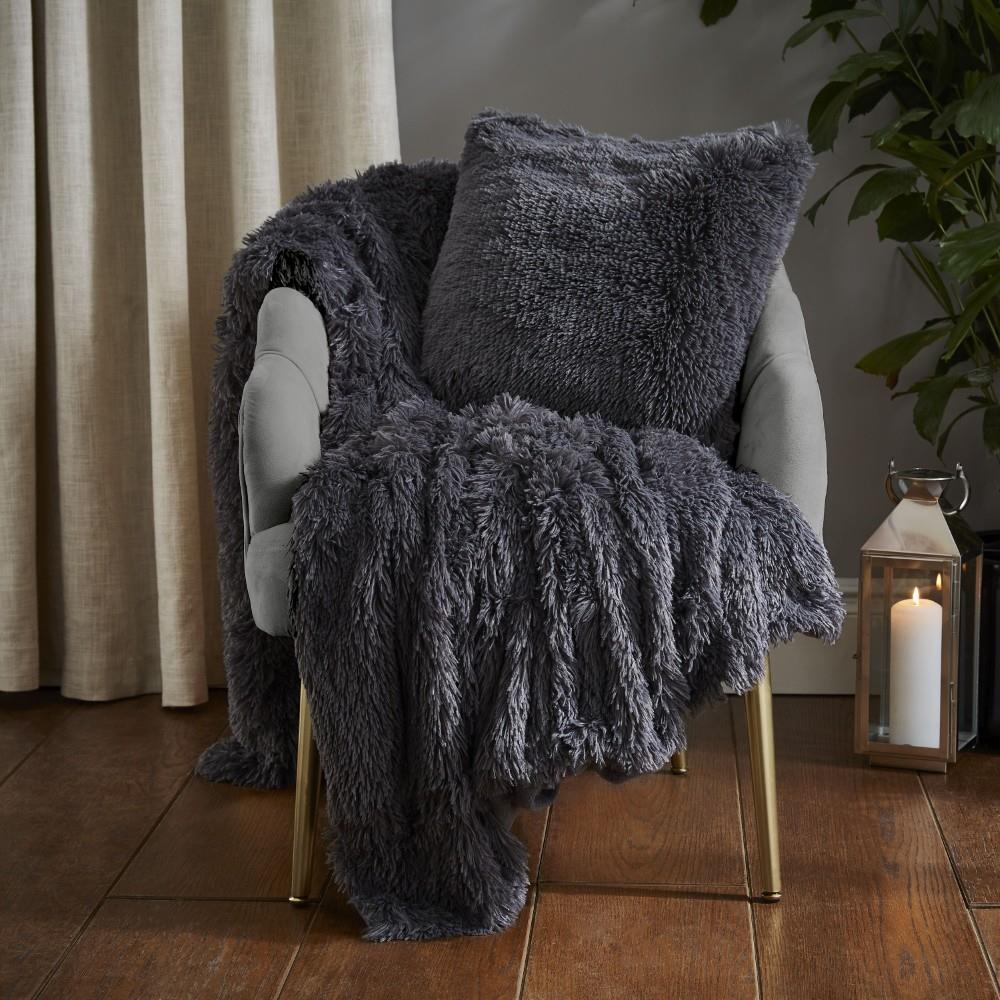 Catherine Lansfield Cuddly Deep Pile Faux Fur 45x45cm Cushion