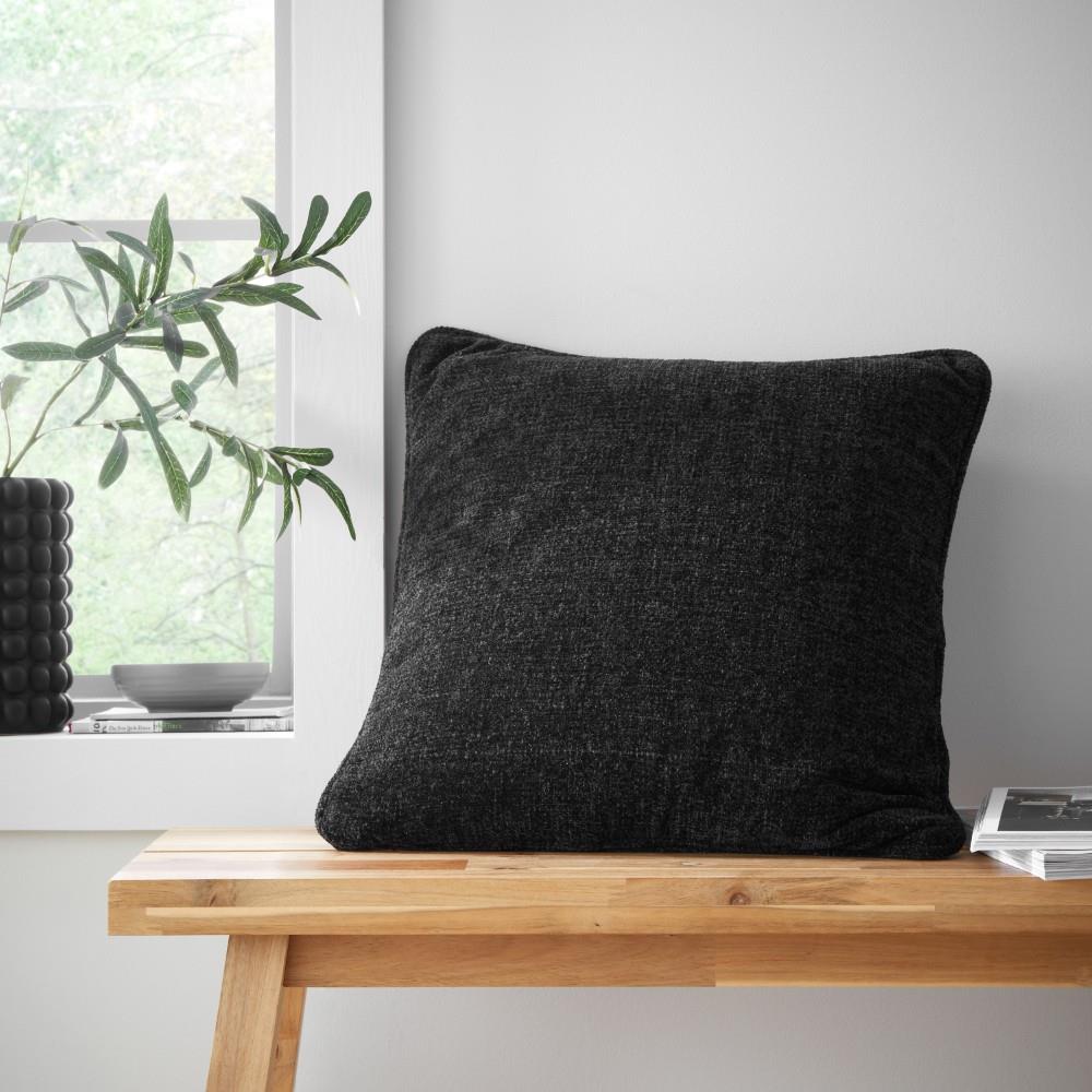 Catherine Lansfield Wilson Plain Chenille Piped Edge Filled Cushion