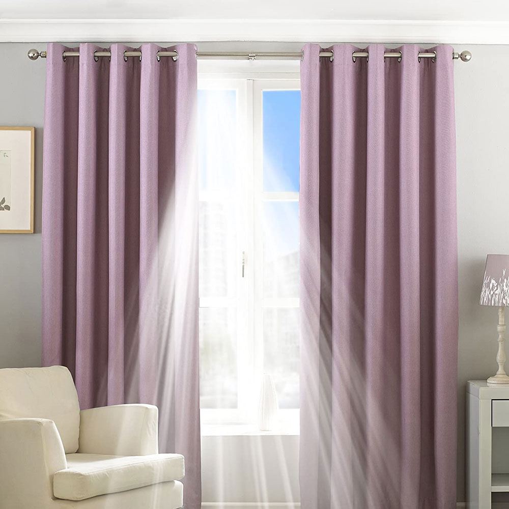 Riva Home Eclipse Plain Thermal Blackout Eyelet Lined Curtains