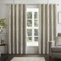 Curtina Chateau Damask Embossed Eyelet Lined Curtains