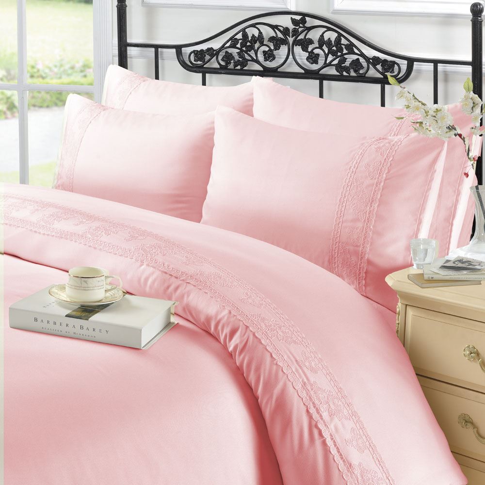 Night Zone Charlotte Lace Duvet Cover Set