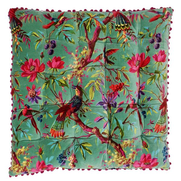 Riva Paoletti Paradise Faux Velvet Floor Cushion, 70 x 70 Cm