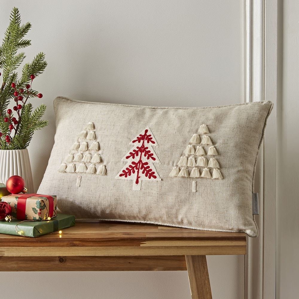 Catherine Lansfield Tufted Christmas Tree Cushion Cover