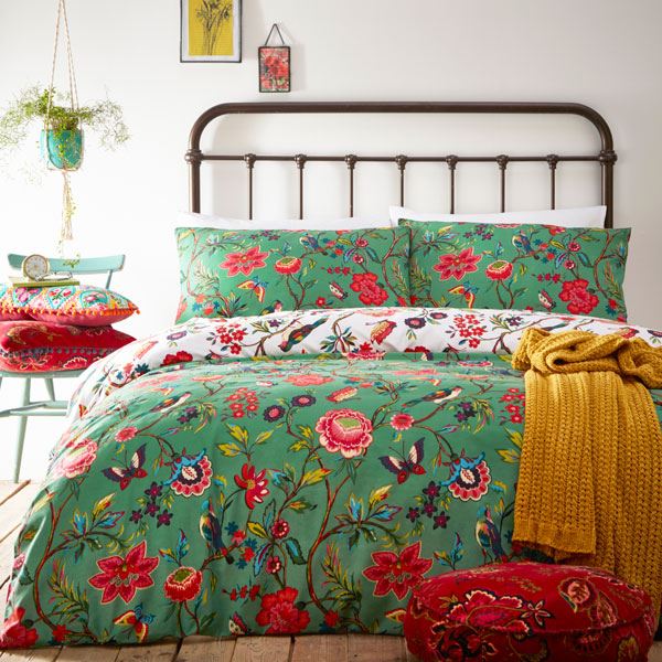Creative Cloth Pomelo Floral Print Reversible Duvet Cover Set